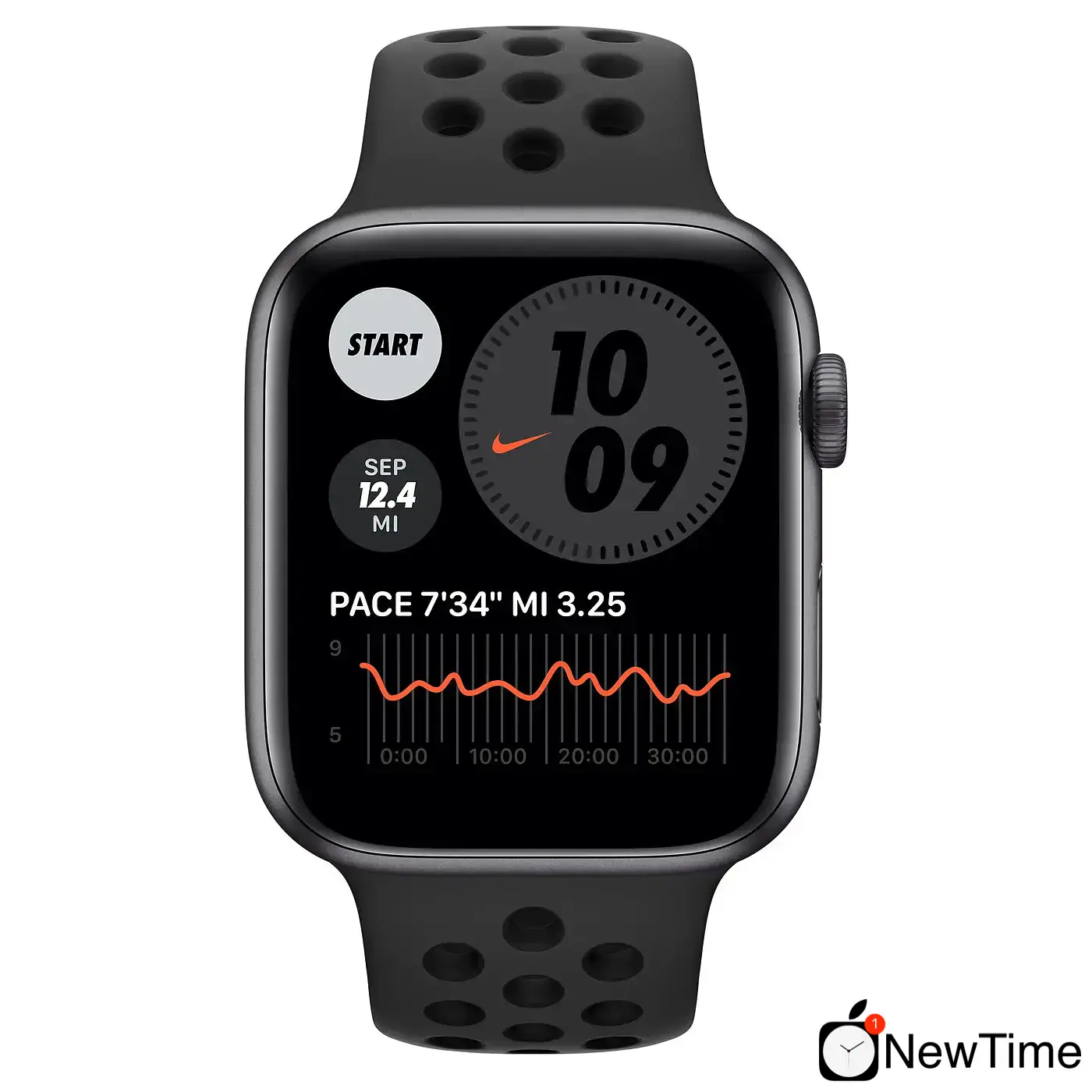 Apple Watch Series 6 Nike GPS 44mm Space Gray Aluminum Case with Anthracite/Black Nike Sport Band (MG173)